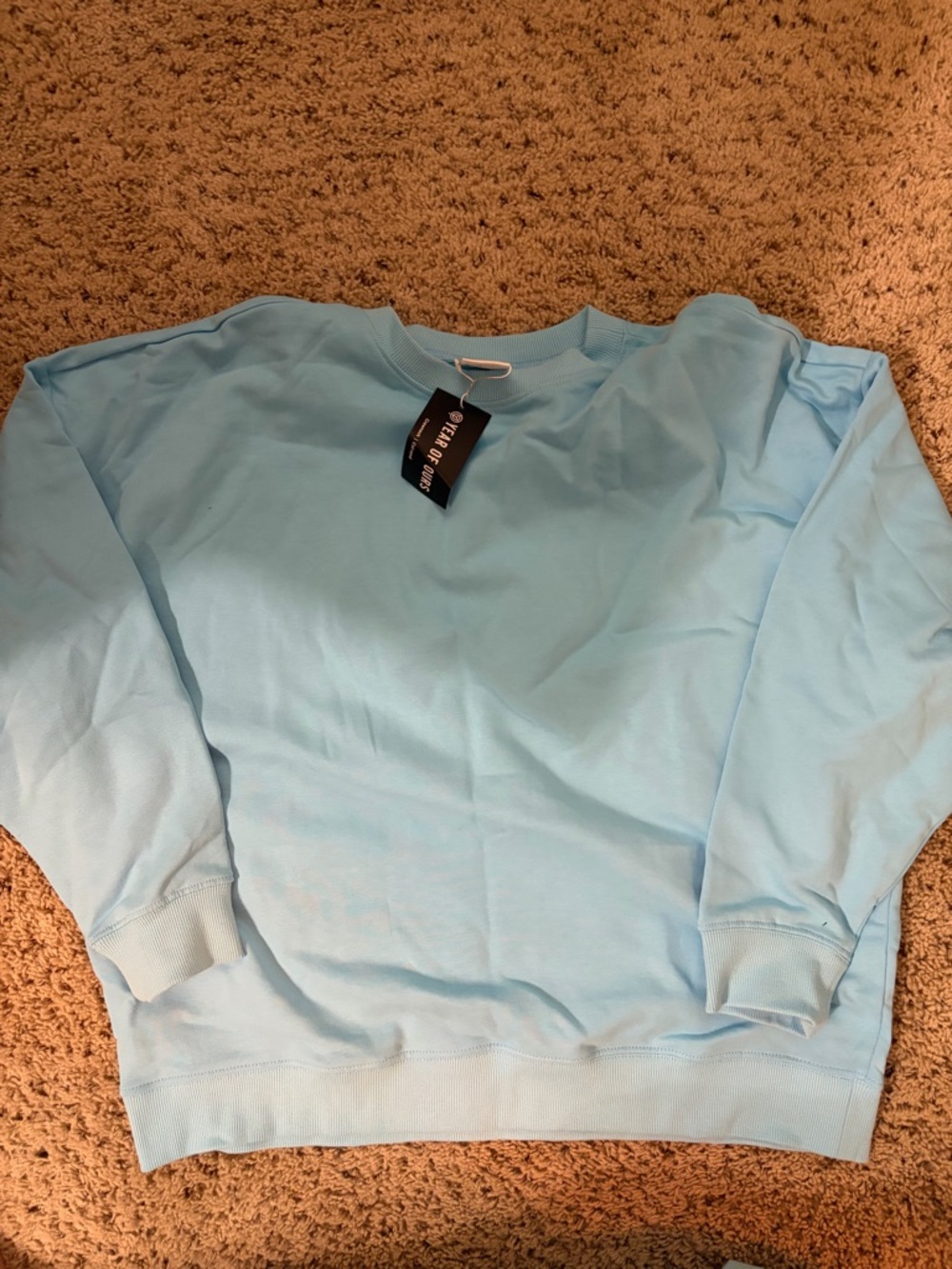 Year of Ours Sky Blue Pajama Set - Pullover Top & Elastic Waist Pants - Picture 2 of 4